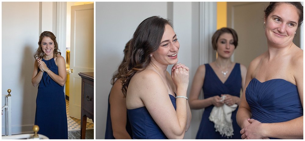 BEST REACTION EVER from Nicole’s bridesmaids when they saw her all dressed up! &lt;3