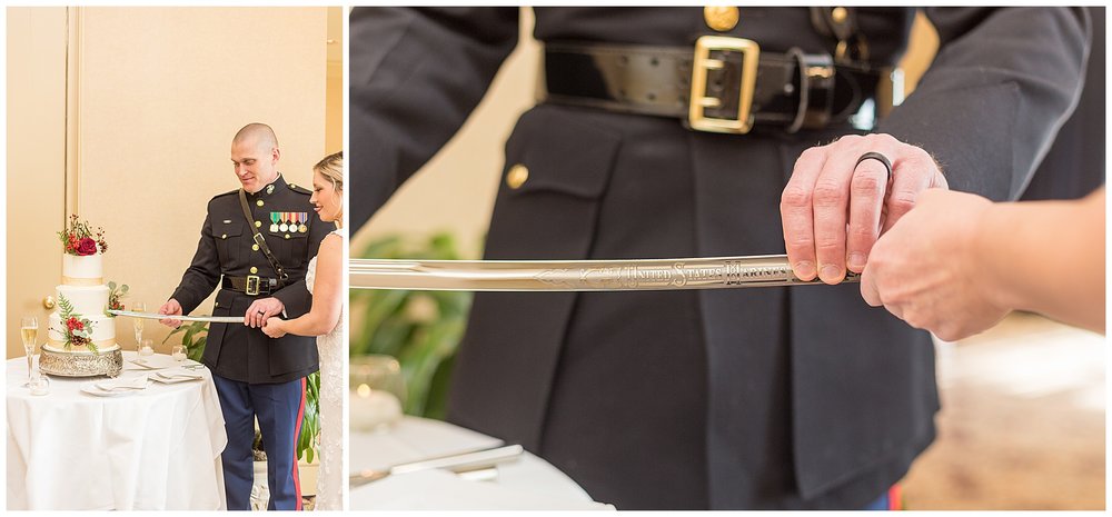 Attn. all military couples: Please don’t miss the opportunity to cut your cake with the sword. Just don’t. Thanks. ;P
